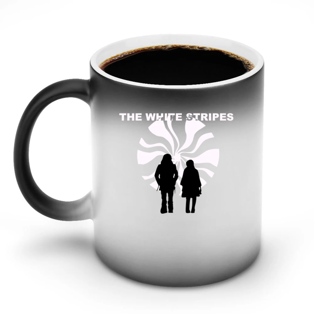 the white stripes rock band member logo Discoloration Mug