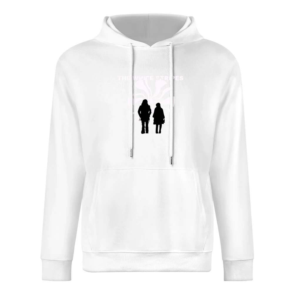the white stripes rock band member logo European Size Men Hoodie