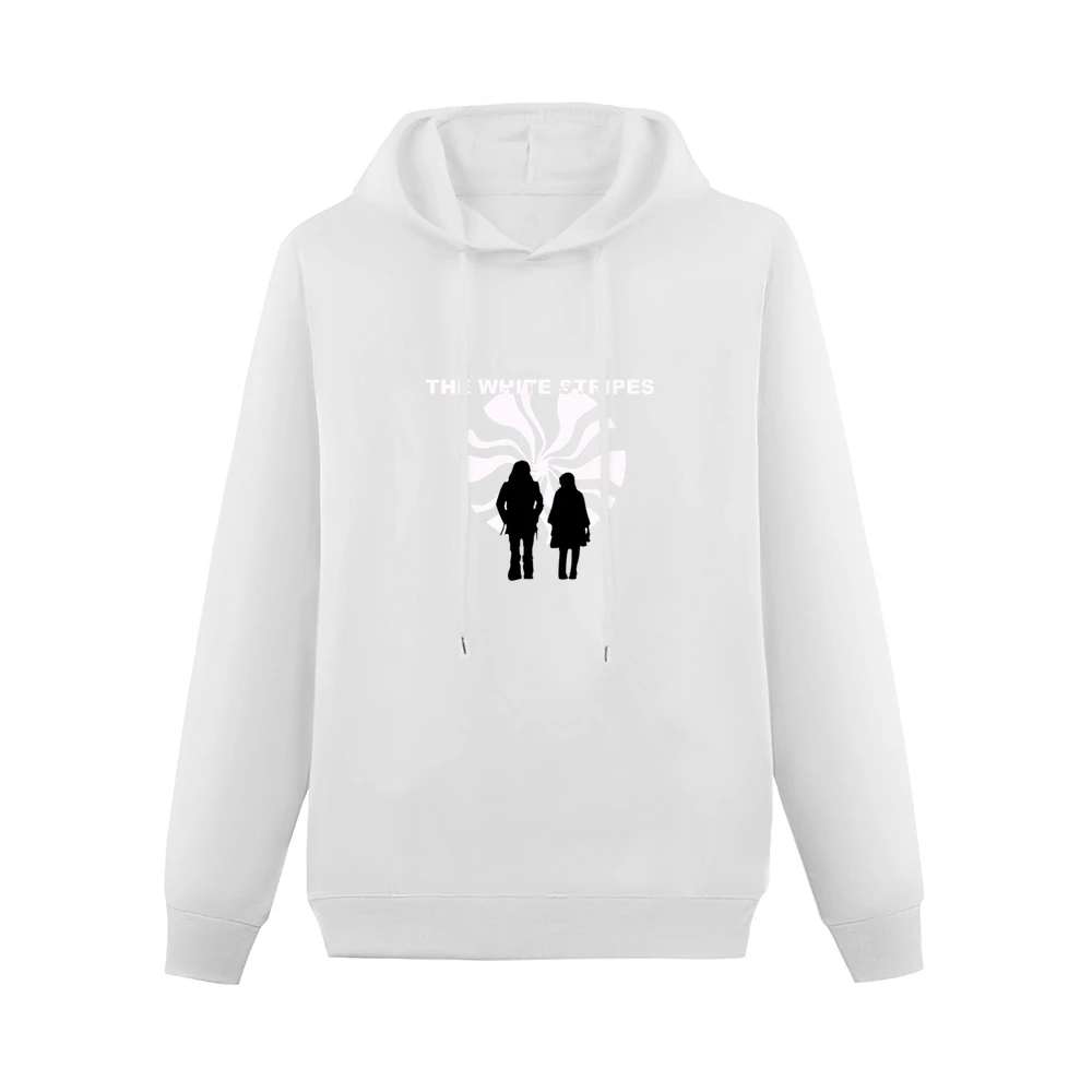 the white stripes rock band member logo Men Hoodie Without Pocket