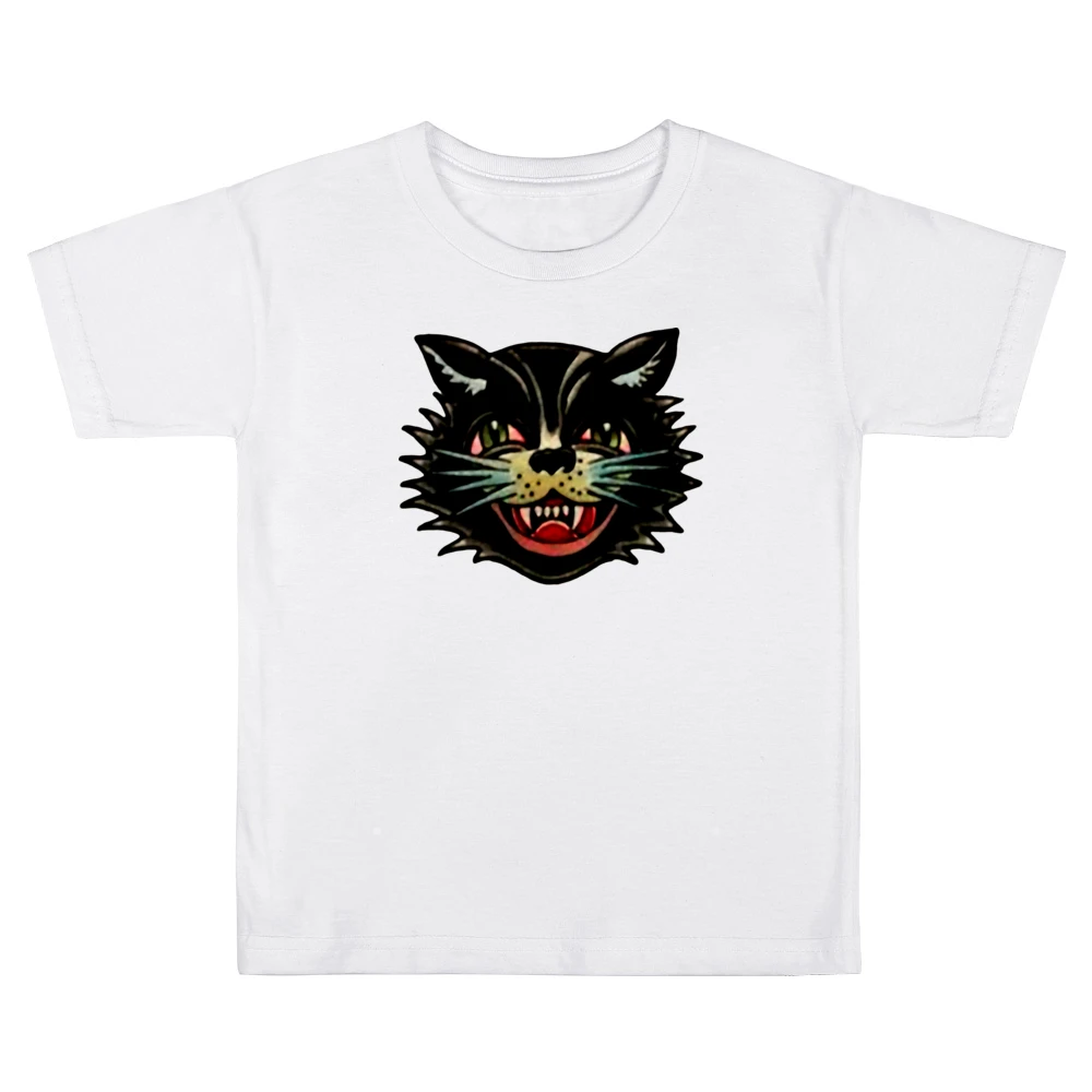 the wild black kitten Kids Boys Girls T-Shirt