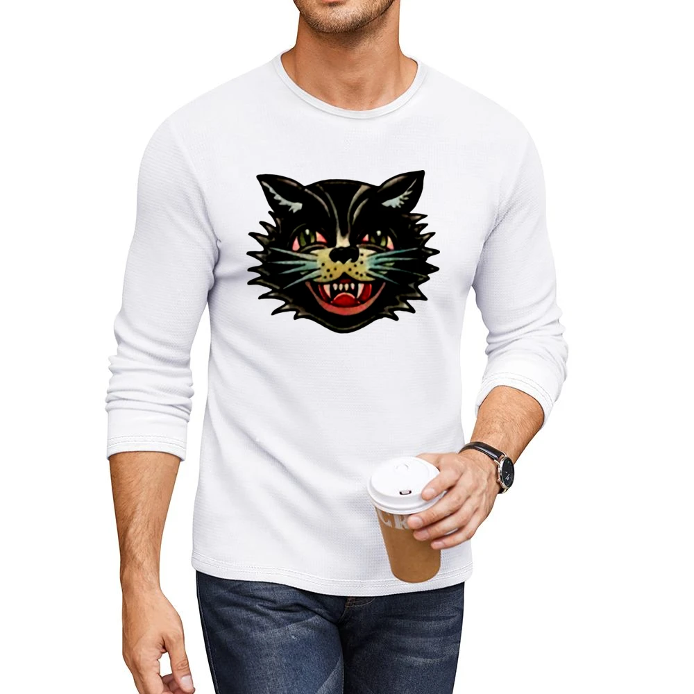 the wild black kitten Men CrewNeck Long Sleeve T-Shirt