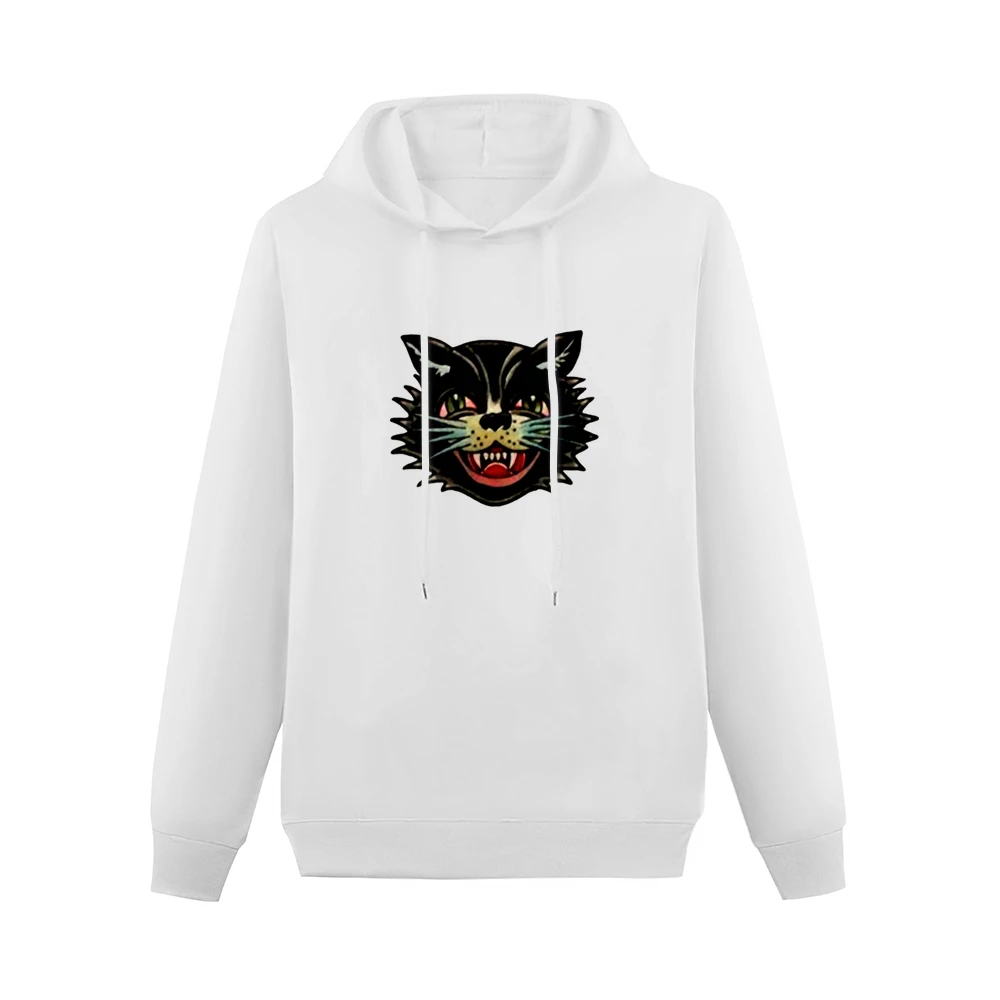 the wild black kitten Men Hoodie Without Pocket