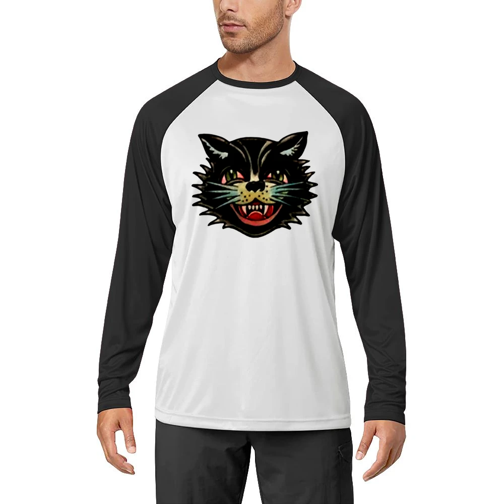 the wild black kitten Men Long Sleeve T-Shirt