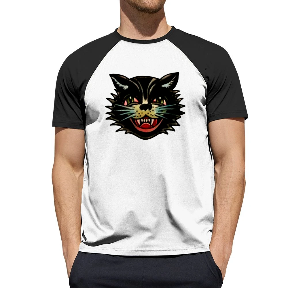 the wild black kitten Men Short Sleeve T-Shirt