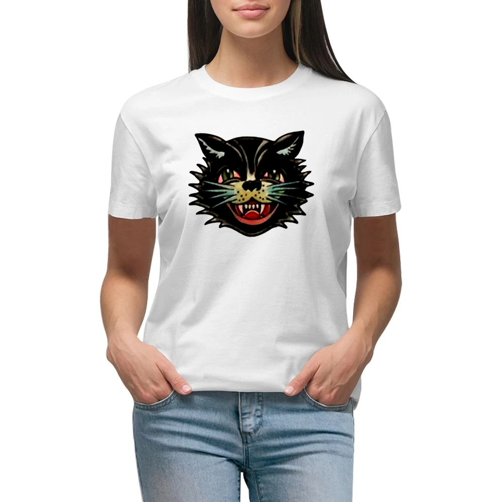 the wild black kitten Premium Women Ladies T-shirt