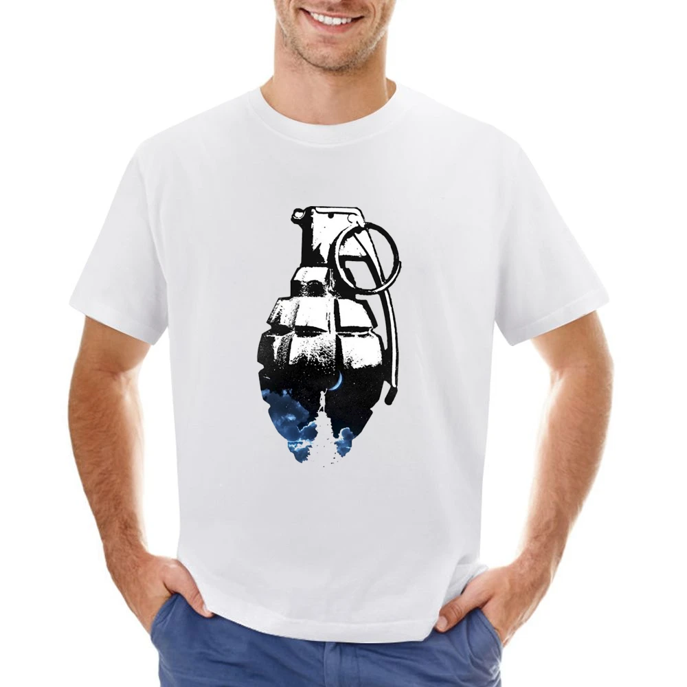 touching the moon grenade Asian Size Men T-Shirt