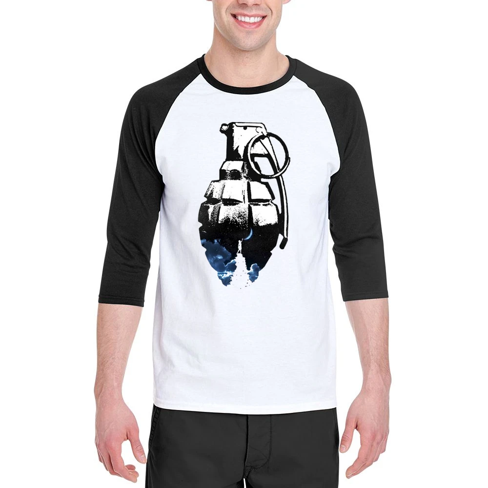 touching the moon grenade Men 3/4 Sleeve T-Shirt