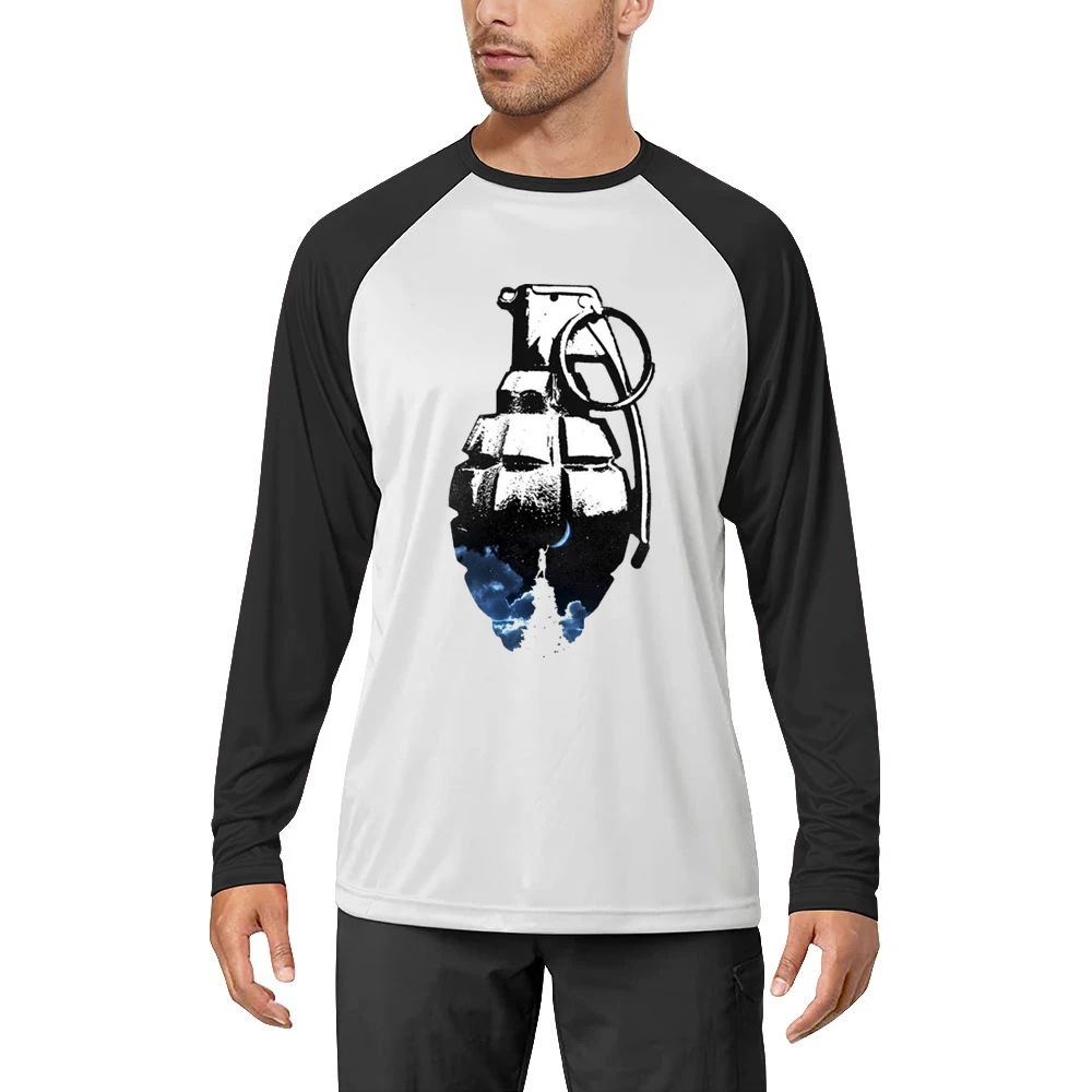 touching the moon grenade Men Long Sleeve T-Shirt