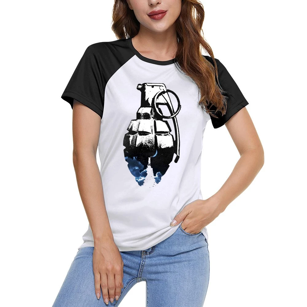 touching the moon grenade Women Ladies Short Sleeve T-Shirt