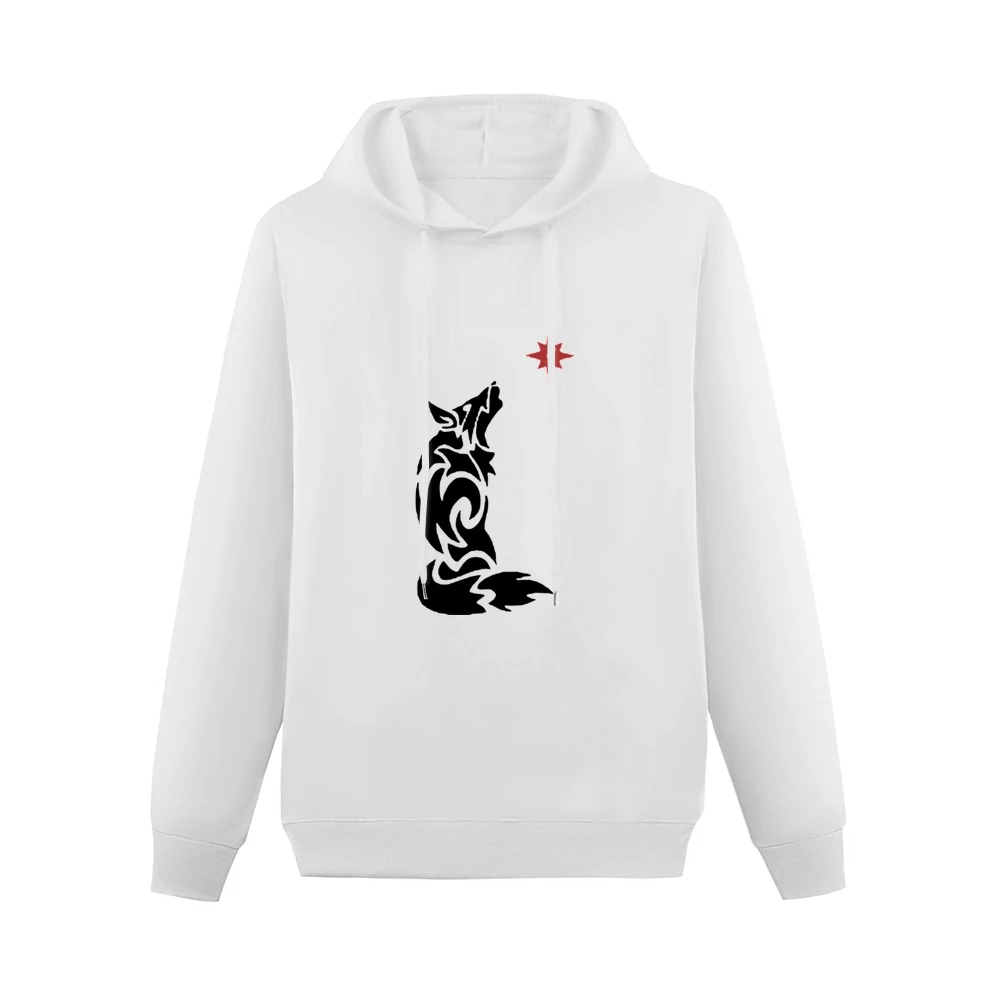 tribal wolf Men Hoodie Without Pocket