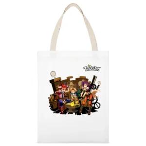 trickster angel White Canvas Tote Shopping Bag