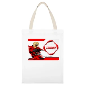 trigun vash the stampede revolver White Canvas Tote Shopping Bag