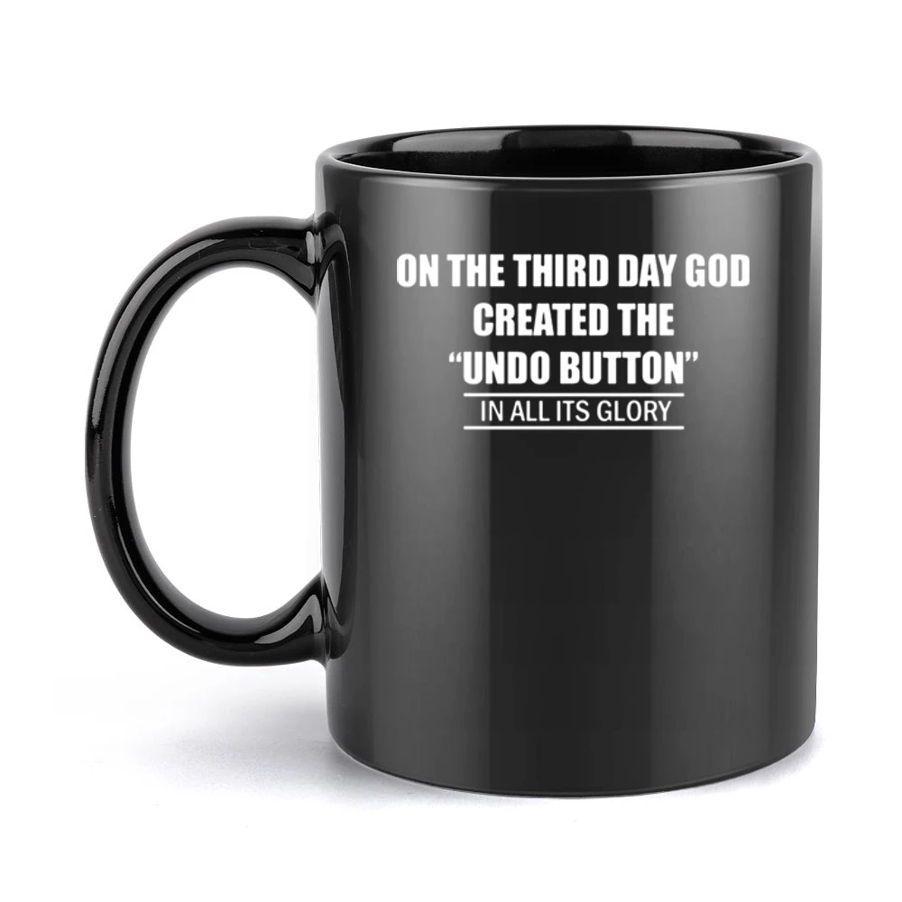 undo button Black Mug