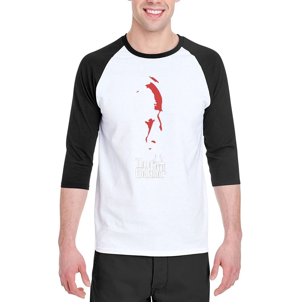 vito Don Corleone the God Father Movie triogy Mario Puzo and Coppola M Men 3/4 Sleeve T-Shirt