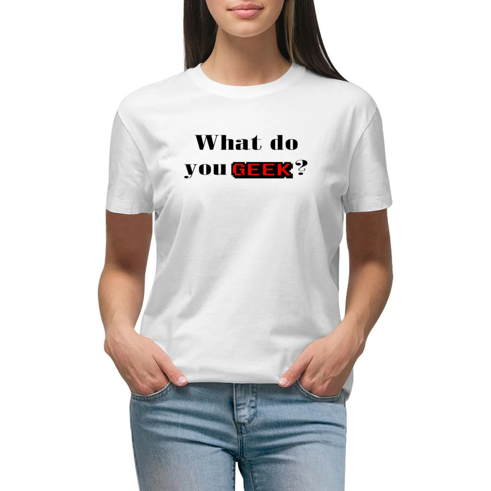 what do you geek ? Premium Women Ladies T-shirt
