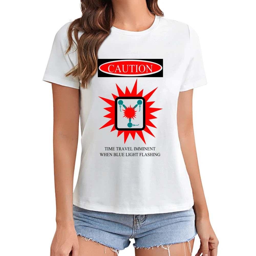 when blue light flashing Asian Size Women Ladies T-shirt