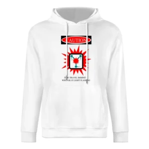 when blue light flashing European Size Men Hoodie