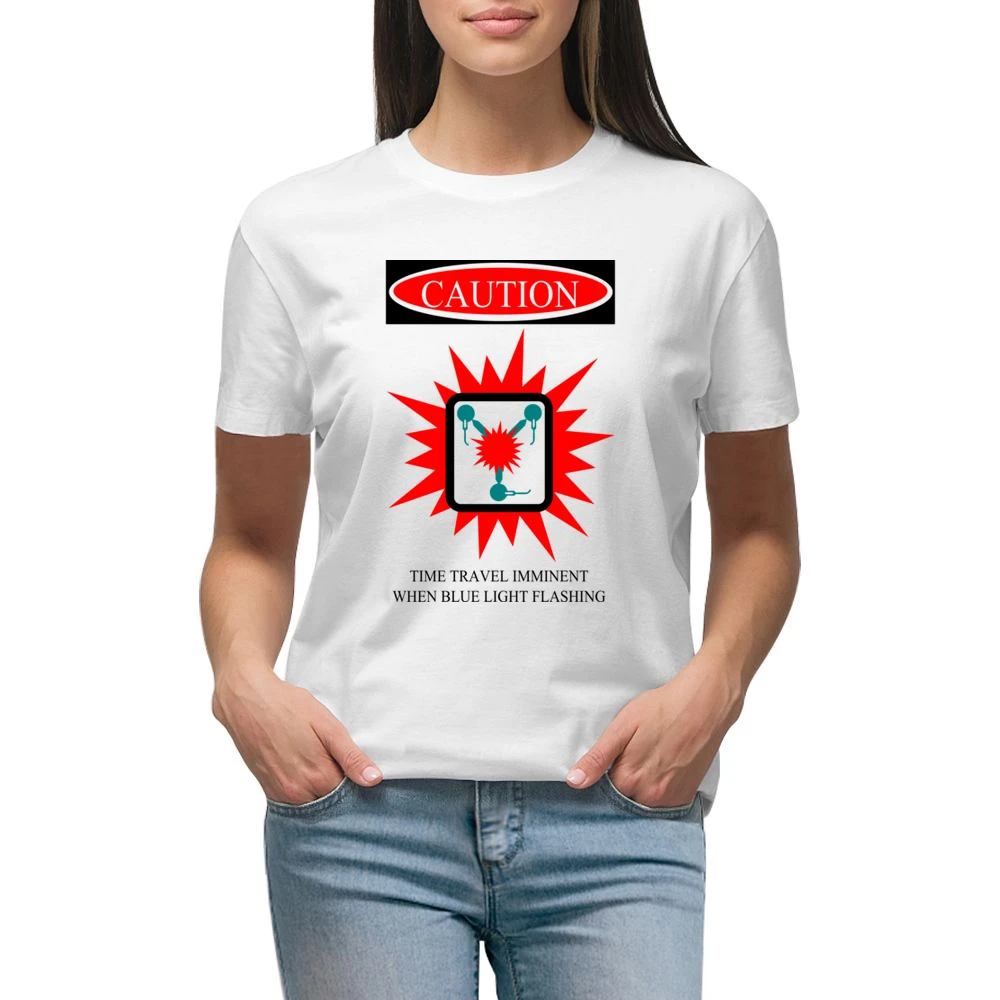 when blue light flashing Premium Women Ladies T-shirt