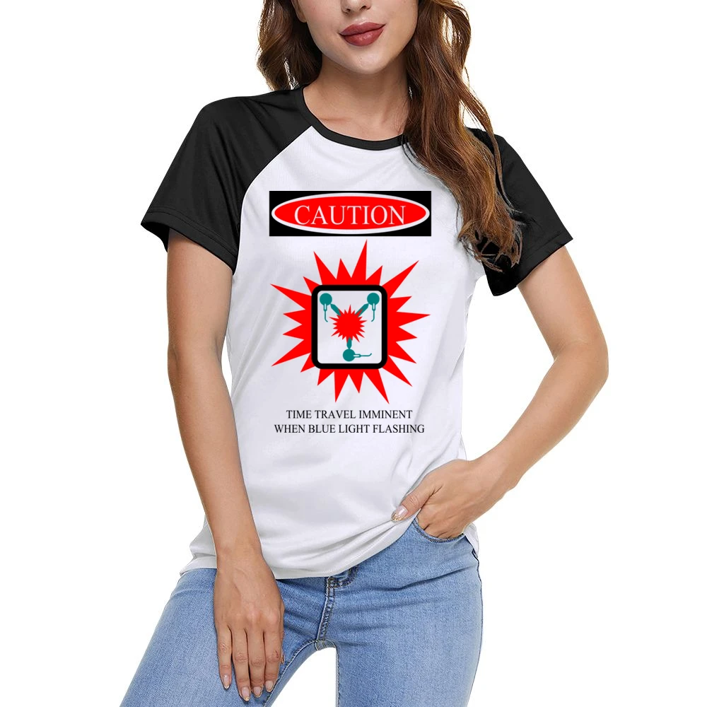 when blue light flashing Women Ladies Short Sleeve T-Shirt