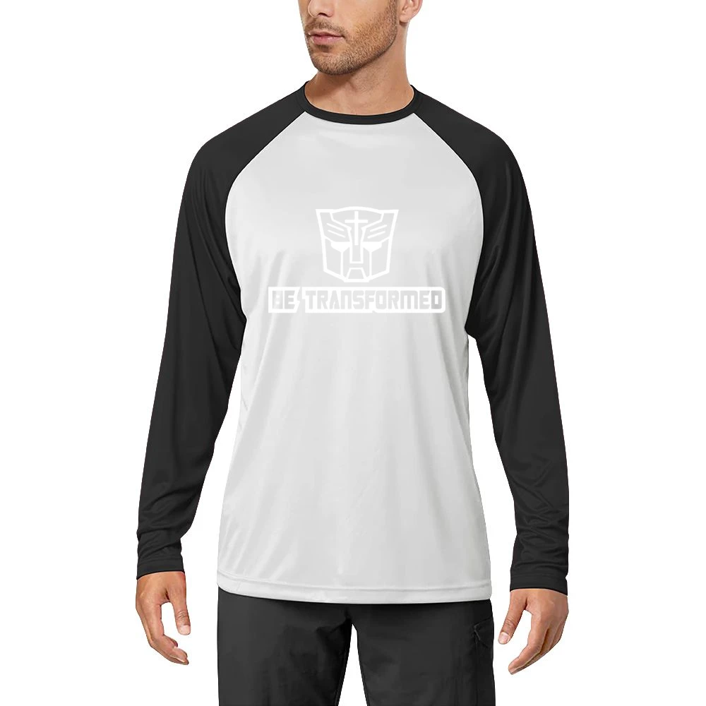 white Autobot transformers cross be transformed Men Long Sleeve T-Shirt