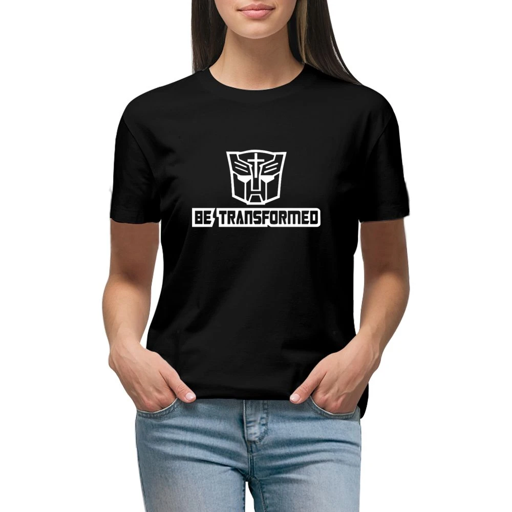 white Autobot transformers cross be transformed Premium Women Ladies T-shirt