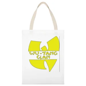 wu-tang clan White Canvas Tote Shopping Bag